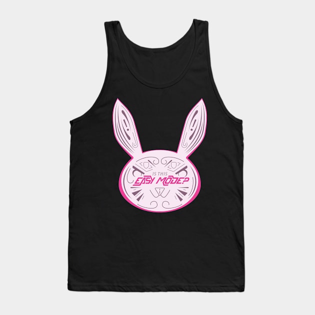 D.VA "Is This Easy Mode?" Hand Lettered Tank Top by 10legan